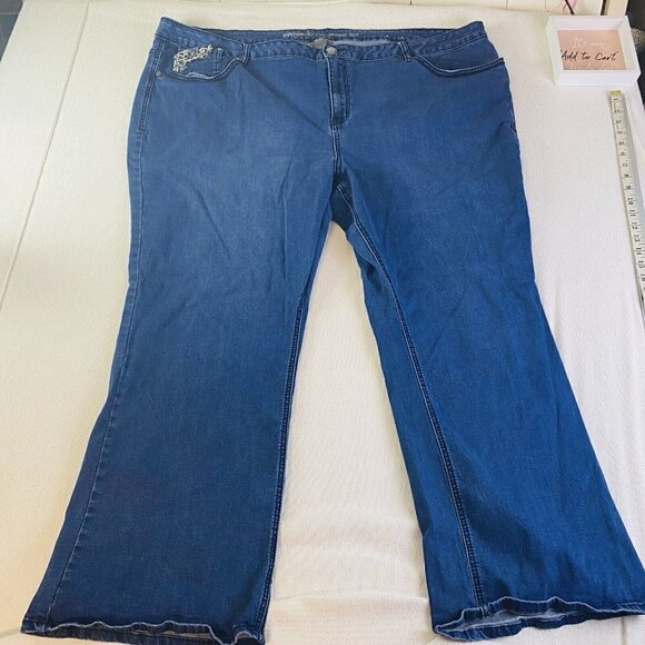 Avenue Women's Plus Size Bootcut 5 Pocket Jeans 32A - Picture 5 of 15